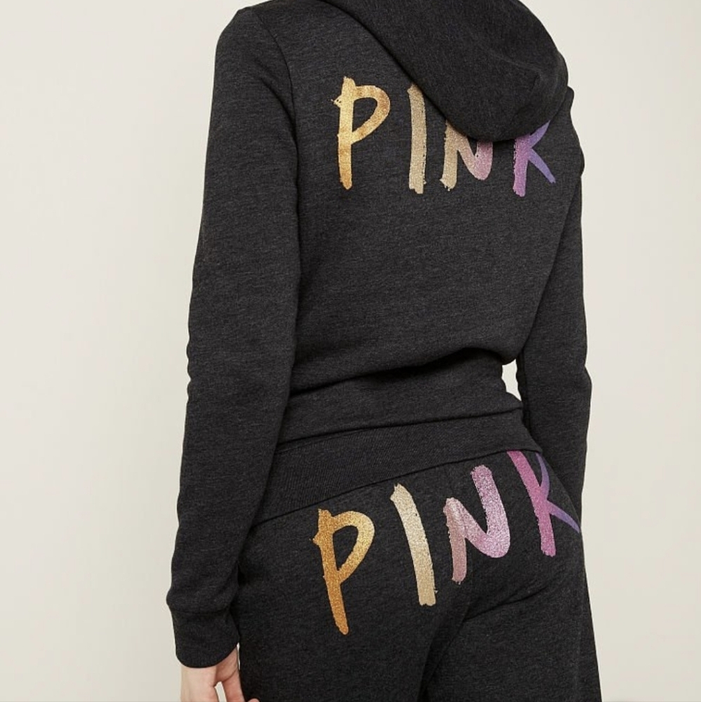 ⭐️(Set) PINK VS Full-Zip Hoodie Size M + PINK VS Jogger Size M - Picture 2 of 12